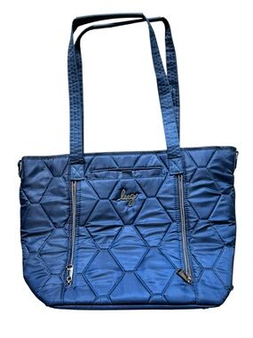 Navy Blue Lug Rally Shoulder Tote Bag
